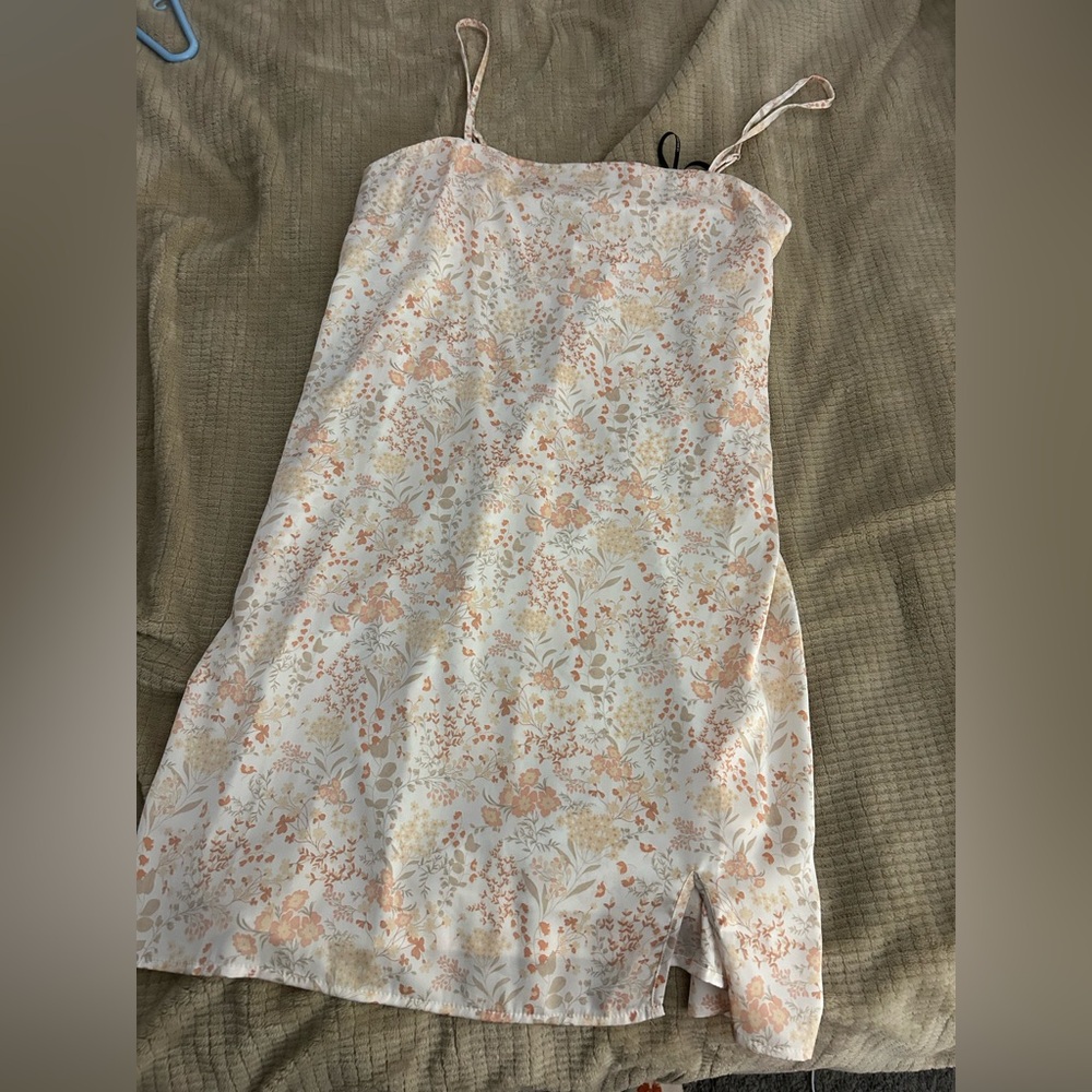 Forever 21 Floral Mini Dress - Cream and Pink
